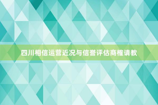 四川相信运营近况与信誉评估商榷请教